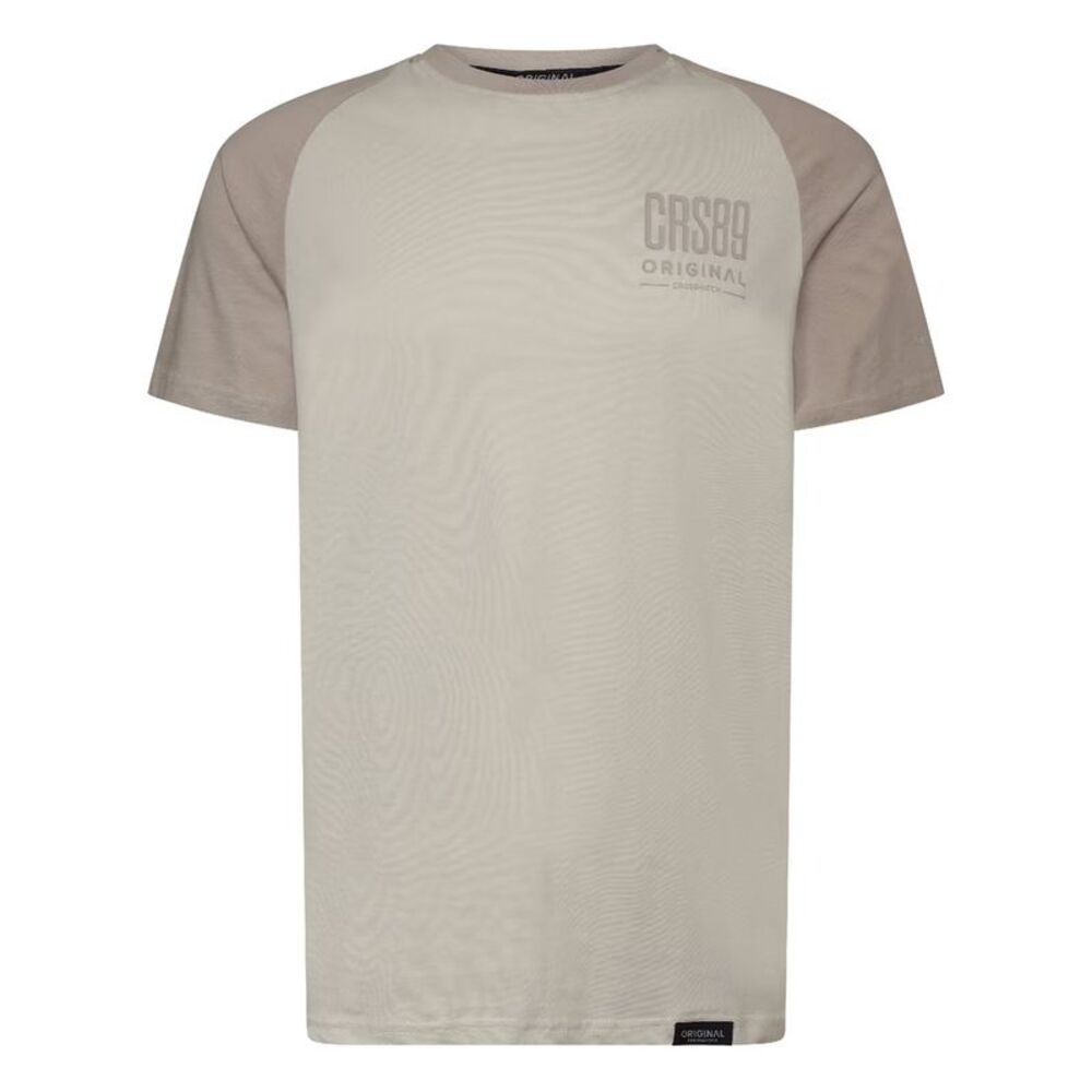 Crosshatch Mens Bretsby Logo Cotton T-Shirt / Neutral
